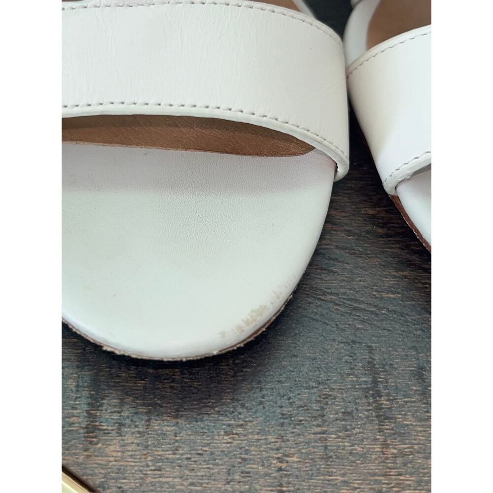 COACH Larissa Leather Lace-Up City Sandals Chunky Heel White Sz 8 Gladiator - Picture 10 of 13